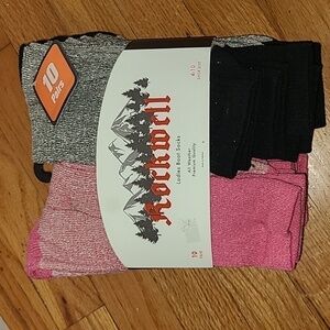 Womens Rockwell Ladies Cotton Blend Boot Socks 10. S